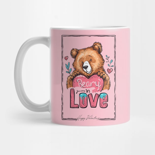 Adorable Beary in Love Teddy Bear T-Shirt: Hugs and Kisses! by Abystoic